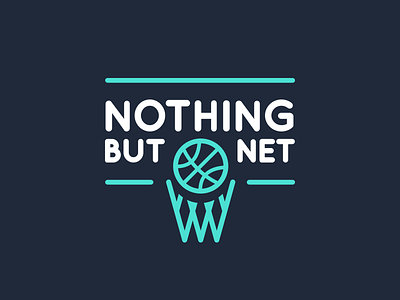 Nothing But Net basketball branding logo