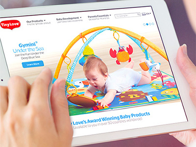 Tinylove's Homepage UX/UI Design babies responsive webdesign