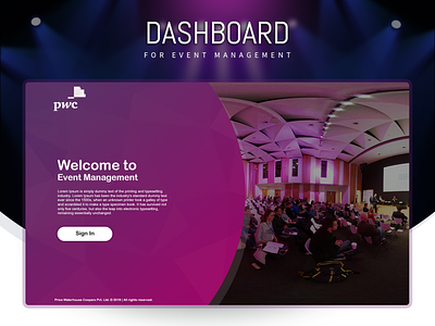 Event Management Dashboard Design