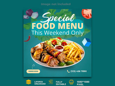 Special Food Menu Social Media Post Template