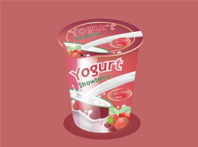 Gluten free Strawberry yogurt Package.