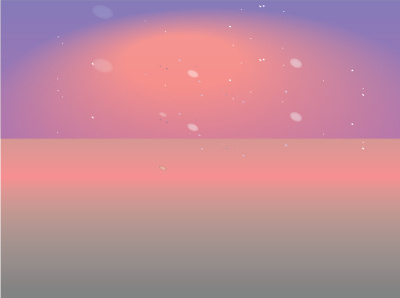 Sunset on a beach. graphic design illustration