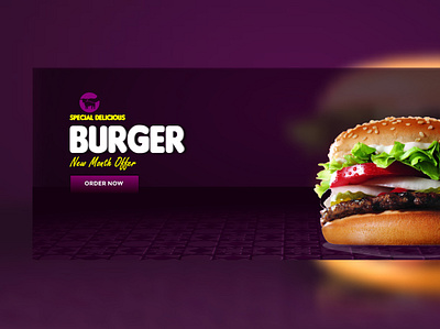 Social Media Burger Banner branding graphic design