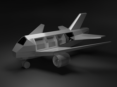 Low-poly Plane Game Asset 3d 3dart 3ddesign 3dsculpt blender design lowpoly