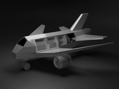 Low-poly Plane Game Asset