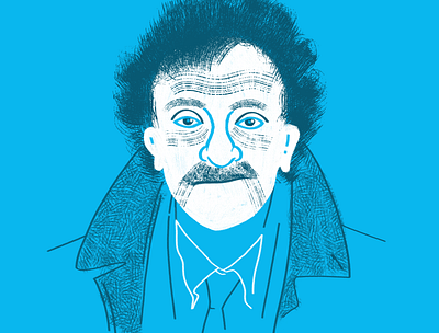Kurt Vonnegut adobe photoshop digital drawing flat illustration illustration kurt vonnegut portrait writer
