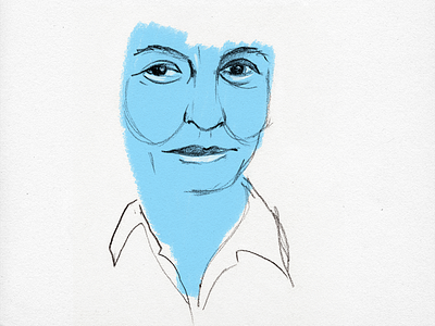 Iris Murdoch digital drawing iris murdoch percil sketch portrait