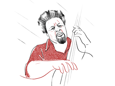 Charles Mingus charles digital drawing editorial jazz jazzman mingus musician portrait