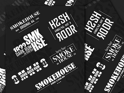 Classic Logo Collection SmokeHouse Rum art branding colour design graphic design logo typography