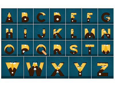 Alphabet Character Design alphabets character design game design illustration indian