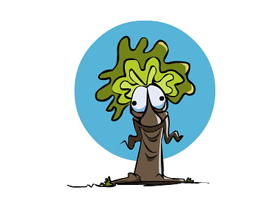 Tree character design illustration indian
