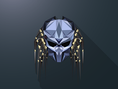 Predator flat geometric geometry predator vector