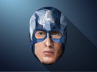 Captain America avengers captain america comic book flat geometry illustrator marvel triangles