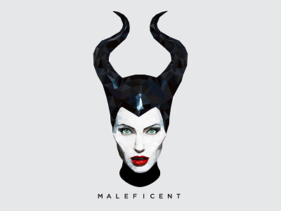 Maleficent angelina jolie disney drawing geometry maleficent polygon triangles vector