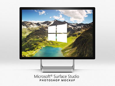 Microsoft Surface Studio Mockup microsoft mockup photoshop surface studio touchscreen