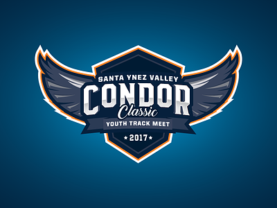 Condor Classic Track Meet Logo athletics condor logo sports sports logo