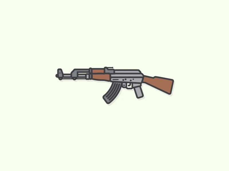 AK-47 With Animation after effects ak 47 animated gif gun machine gun russian