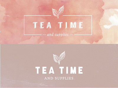 Tea Time branding identity illustration leaf logo tea typography watercolor