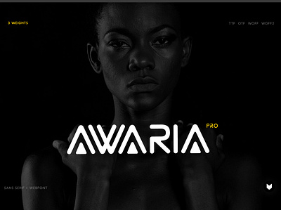 Awaria Pro Display Typeface bold branding clean design display font foxtype illustration logo modern poster