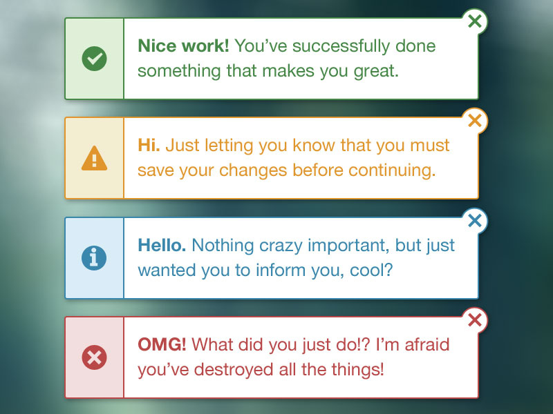 Alert Messages on Mobile alert mobile error alert message error message