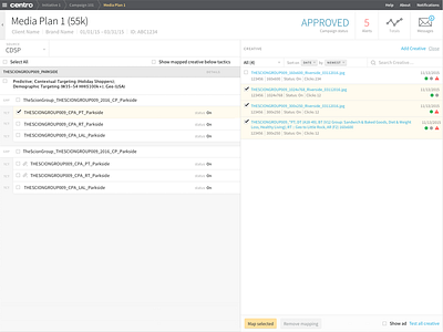 Creative Ad Mapping layout mapping platform ui