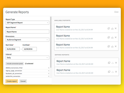 Centro Platform Reports adtech dsp platform reports ui