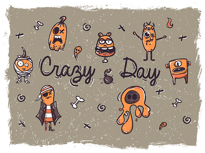 Crazy Day illustration monsters