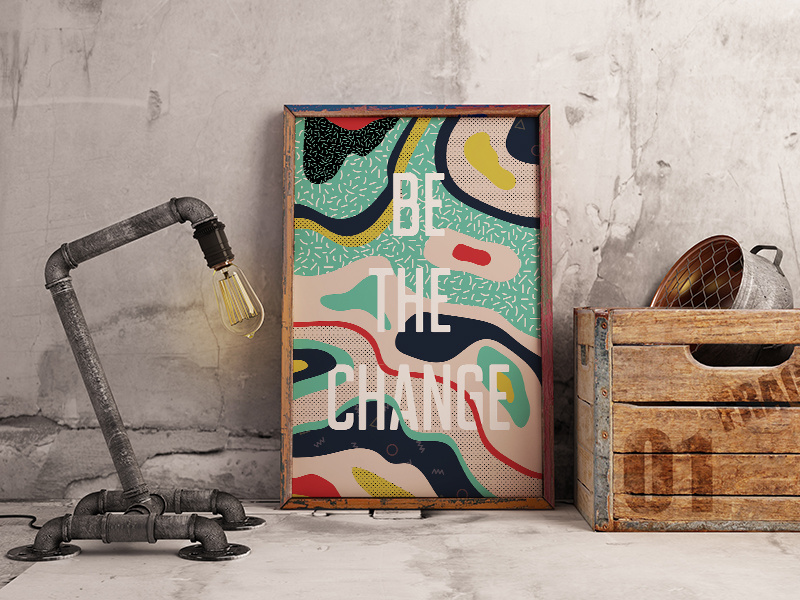 Be The Change poster illustration graphic design