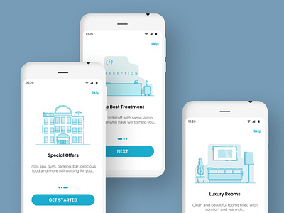 Onboardings for Hotel App ui