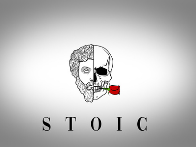 Stoic Illustration digitalartwork digitalillustration graphicdesign illustration illustrations marcusaurelius stoicism typography