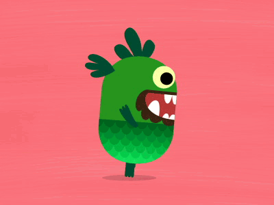 Monster Run Gif animated blinking cycle gif monster running