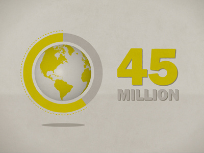 45 Million... illustration infographic vector