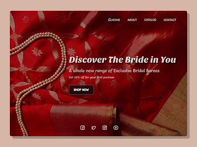 Landing Page of a textile shop branding dailyui design landingpage ui ux website