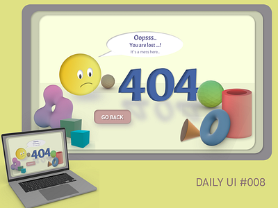 404 Error Page #dailyui #008