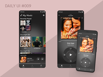 Music Player #Dailyui #009 app music musicplayer ui