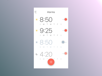 Alarm App ui