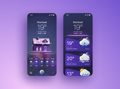 Weather app app design ui userinterface ux