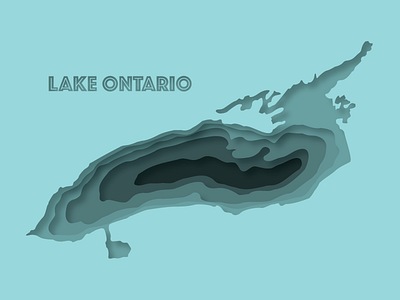 Lake Ontario 3d blue depth drop shadow great lakes illustrator lake lake ontario michigan ontario shades
