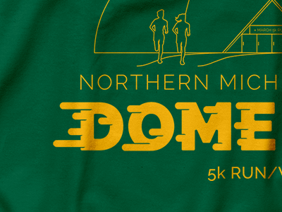 NMU T-Shirt 5k dash dome illustrator line work northern michigan university photoshop run runners tshirt walk