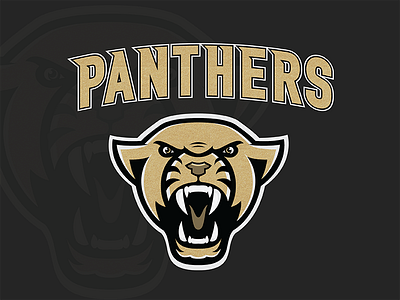 Panthers Logo branding gold identity illustrator logo panther photoshop