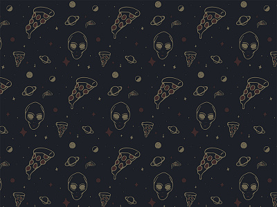 Ayyy lmao, Pizza! alien illustration pattern pizza space wallpaper