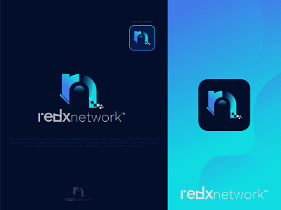 Redx Network 3d branding business connections creative e commerce flat gradient logo graphic design icon logo design minimalist modern network simple social social media ui vector web