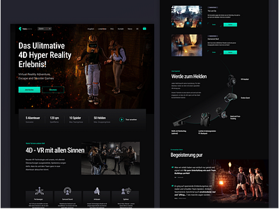 VR Arena Homepage branding dark mode dark ui metaverse virtual reality vr web web3