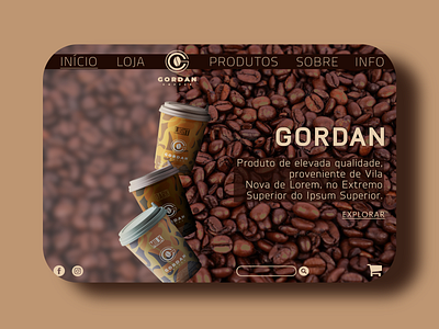 GORDAN COFFEE - Website Design graphic design landing page ui uiux ux uxui uxui design website website design website designer