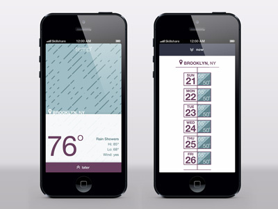 Temp Mockup mobile ui weather