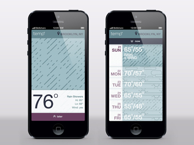 More Temp mobile ui weather