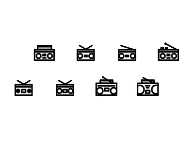 "can we have a tiny boombox?" 80s boombox icon illustration