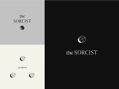 Brand marks for The Sorcist branding typography