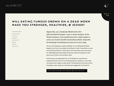 The Sorcist typography study