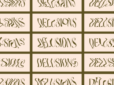 Delusions illustration typography